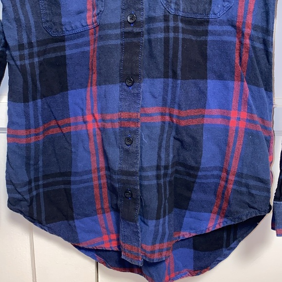 Vans Medium Blue Red Button Up Long Sleeve Casual Outdoors Shirt - Picture 6 of 13